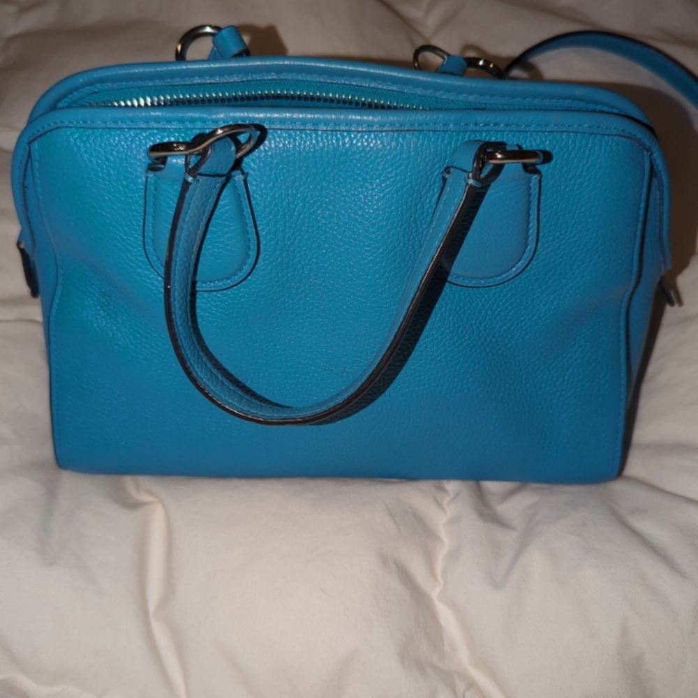 Coach Azure Bag With Silver Hardware And Coach Tag - Picture 2 of 12